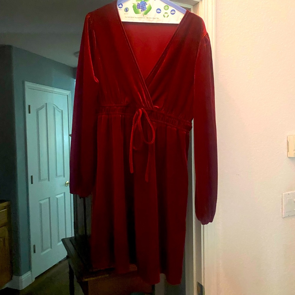 Large Burgundy Corduroy Dress